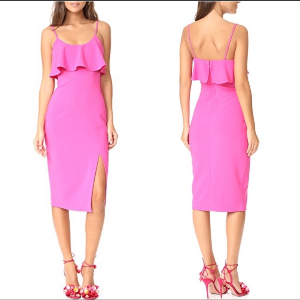 Likely MIDI Hot Pink Dress